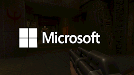 מיקרוסופט ברקע המשחק Quake II, צילום: אילוסטרציה, AI